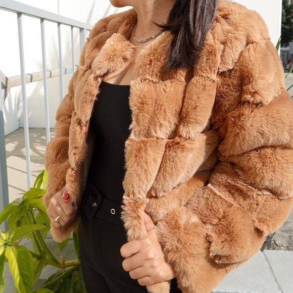 Open Front Fur Jacket - Picture 1 of 3